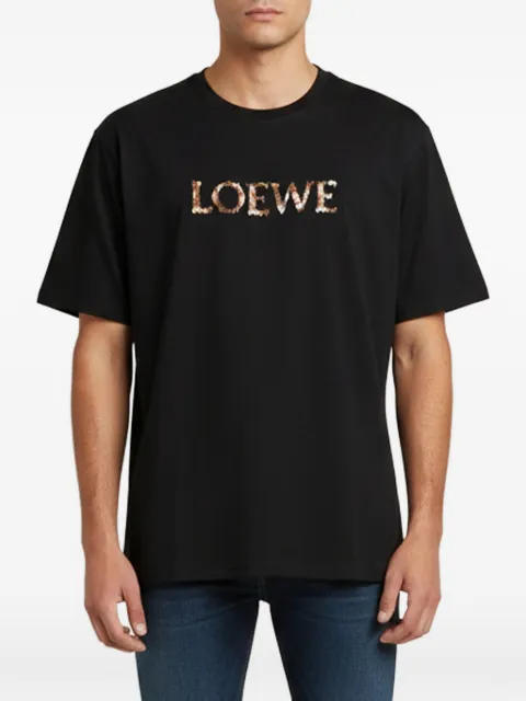Loewe Pre-Owned Anagram embroidered T-shirt Black 1400806