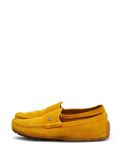 Gucci Pre-Owned Interlocking G driving loafers Yellow 1213546