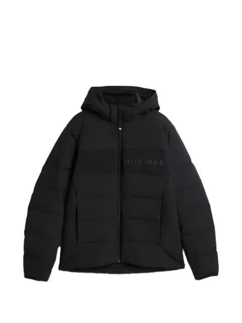 Tommy Hilfiger logo-print hooded jacket Black MW0MW45273BDS