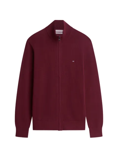 Tommy Hilfiger logo-embroidered zip-up cardigan Red MW0MW28050VLP
