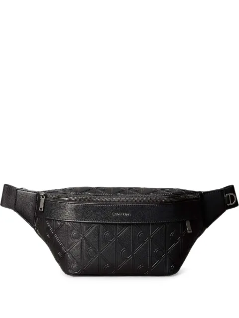 Calvin Klein Bum logo-embossed belt bag Black LV04D3564GUB1
