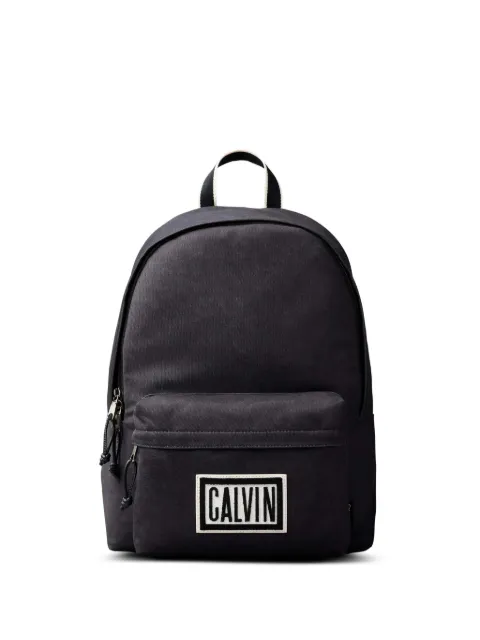 Calvin Klein logo-patch zip-fastening backpack Black LV04D3626GUB1