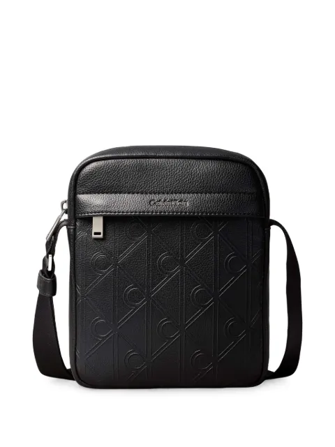Calvin Klein monogram-embossed messenger bag Black LV04D3562GUB1
