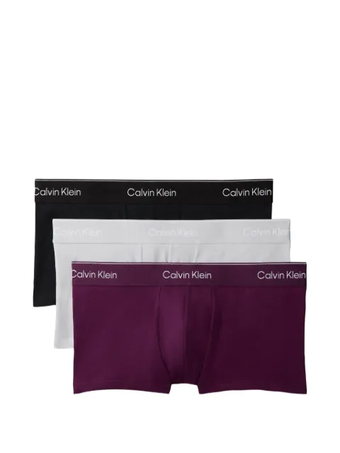 Calvin Klein logo-waistband trunks (set of three) Purple LV00NB43894M0