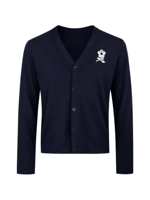 Maison hideout logo-print button-up cardigan Blue HXMCCFMARINE