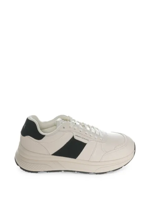Armani Exchange logo-print panelled sneakers Neutrals XM002634AF2