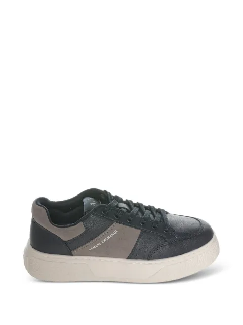 Armani Exchange logo-print panelled sneakers Blue XM002627AF1754MB780