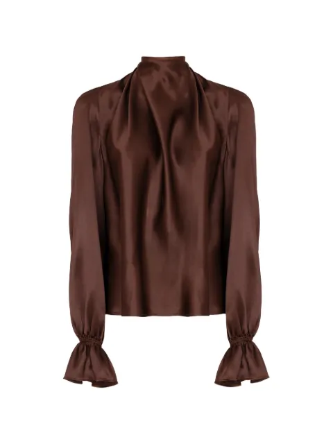 Raquel Diniz Moona long-sleeve blouse Brown A003017NUV002800000860