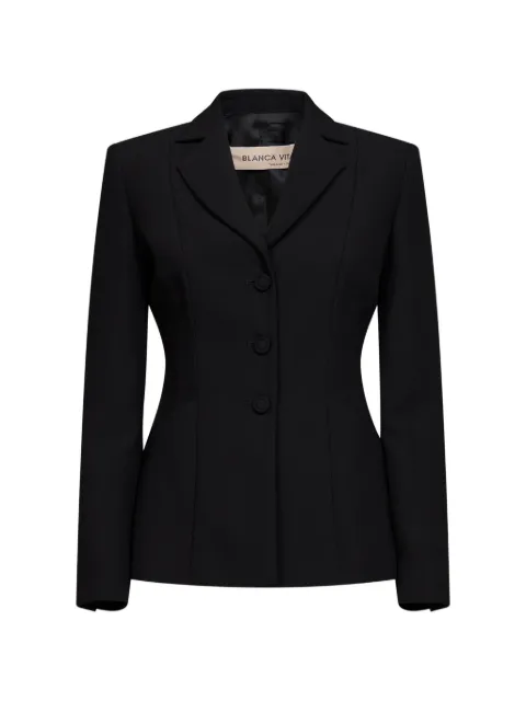 Blanca Vita single-breasted fitted jacket Black GREGIS3024