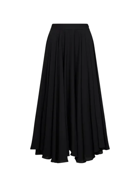 Blanca Vita pleated asymmetric midi skirt Black GANZA9582ONICE