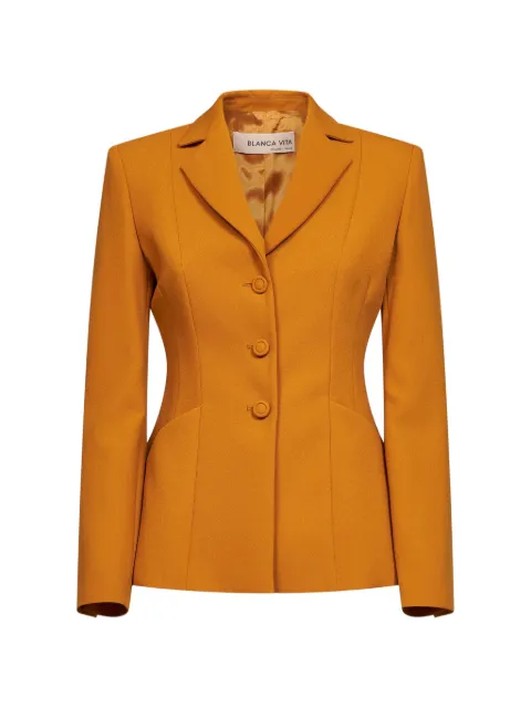 Blanca Vita single-breasted fitted jacket Orange GREGIS3024