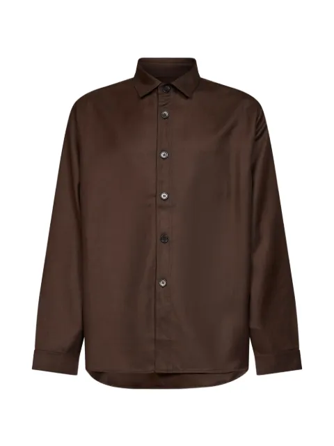 ROSE BURRITO button-fastening long-sleeve shirt Brown OVERSHIRTWV