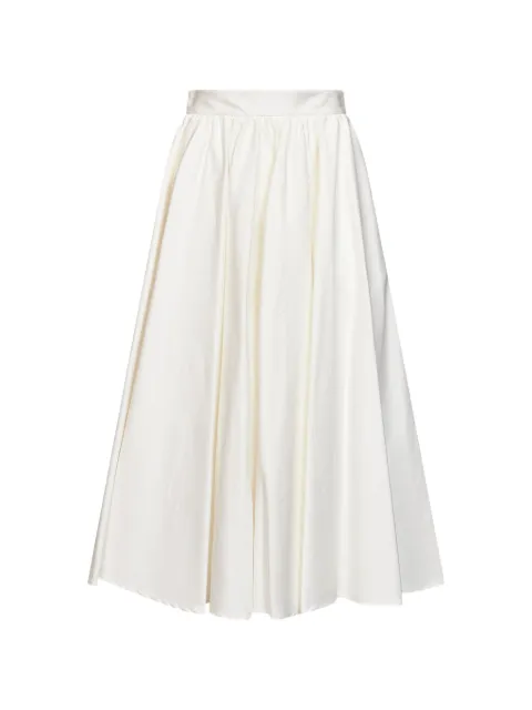 Blanca Vita gathered pleated midi skirt White GOLIA3114