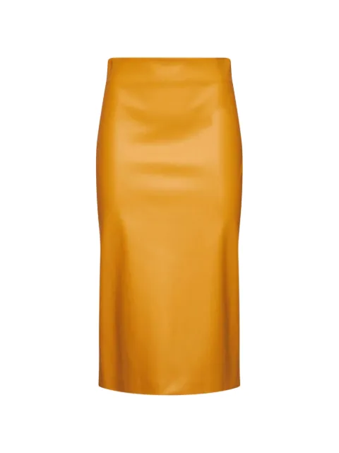 Blanca Vita high-rise rear-slit midi pencil skirt Yellow GOCCIA8162OCRA