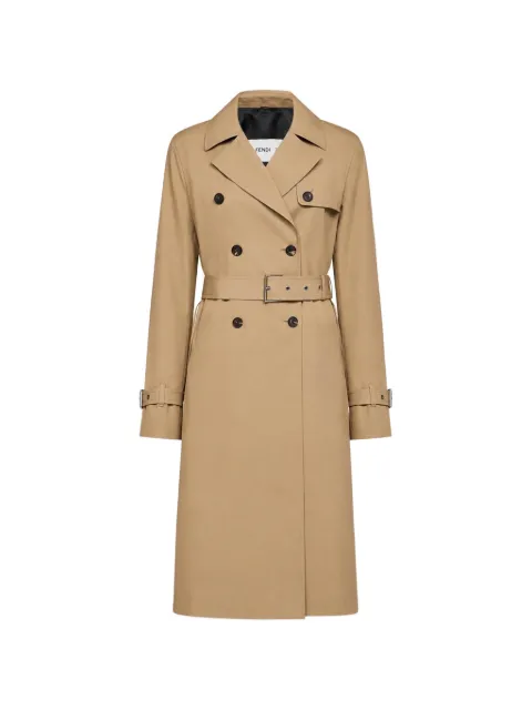 FENDI double-breasted belted coat Neutrals FF6244AMVN