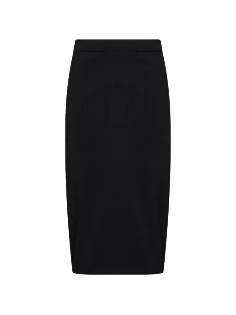 Co ribbed elasticated-waistband midi skirt Black 8078LVM001