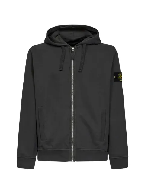 Stone Island logo-patch zip-up hoodie Grey L2S156100067S0A20