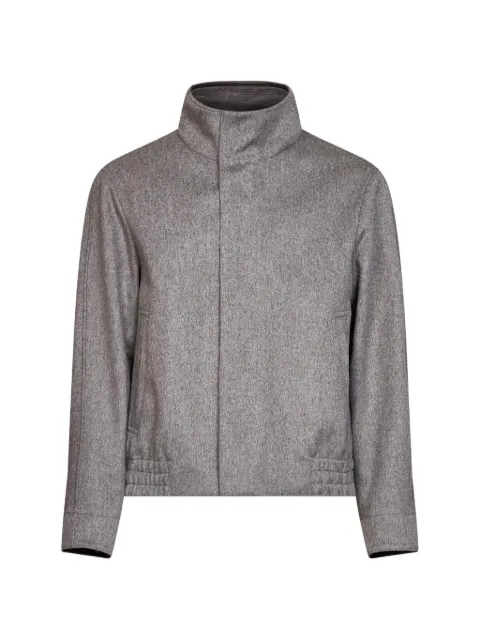 Lardini high-neck elasticated-hem jacket Grey ACBARCONCN656029