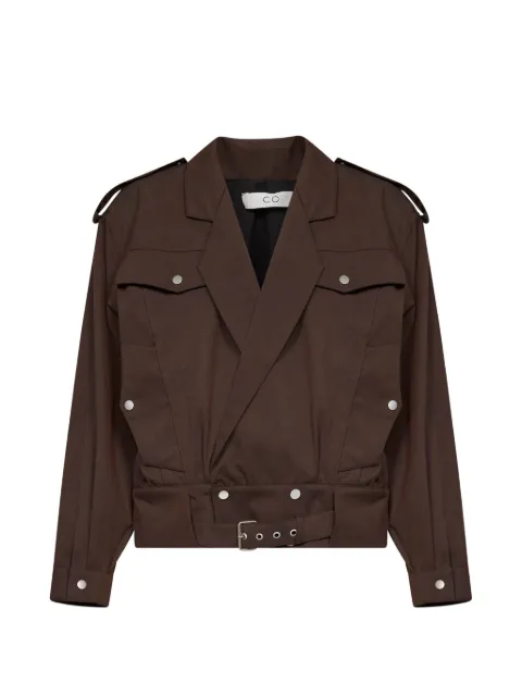 Co belted double-breasted jacket Brown 6712WRT204