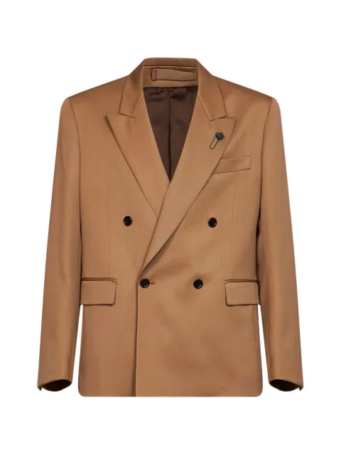 Lardini double-breasted peak-lapel blazer Brown AC5810EACIF67442