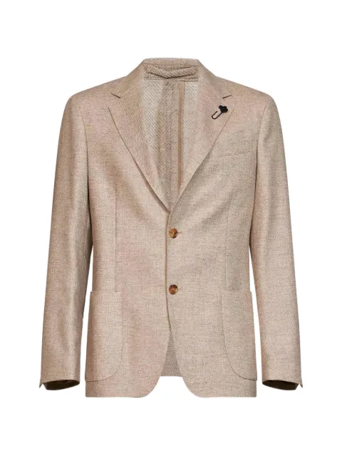 Lardini notched-lapel single-breasted blazer Neutrals CN6202EACIF67528150BE
