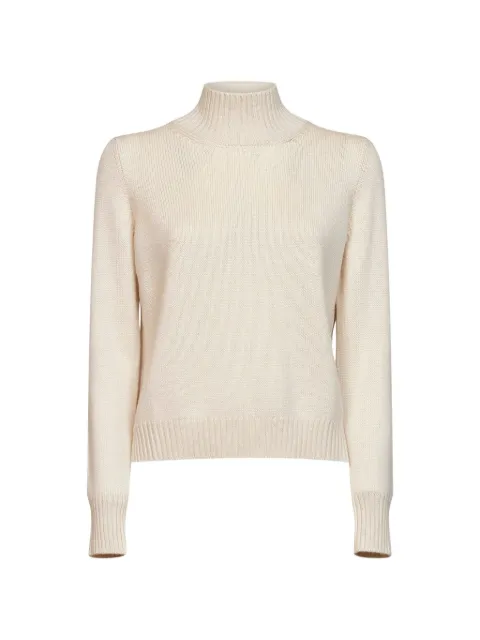 Blanca Vita ribbed-knit mock-neck sweater Neutrals 1320414200007
