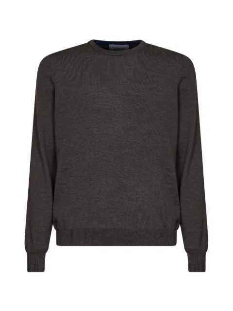 D4.0 plain-stitch crew-neck sweater Brown 5516714290186