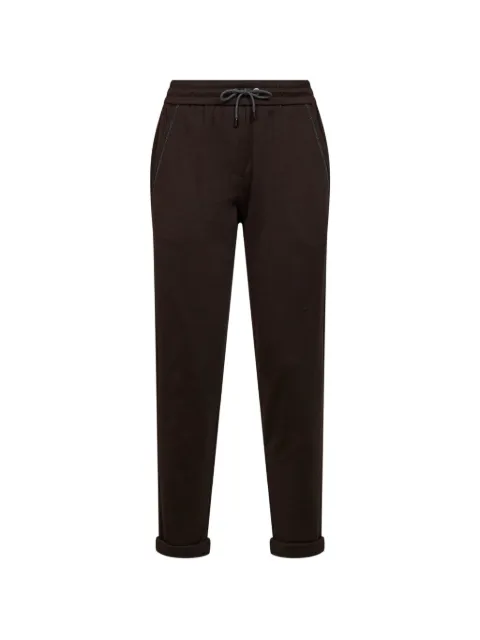 Brunello Cucinelli Monili drawstring track pants Brown MD828SB899C8227