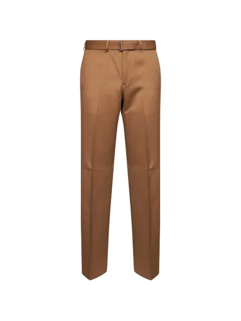 Lardini belted pressed-crease tailored trousers Brown ACGAZZAACIF67442300