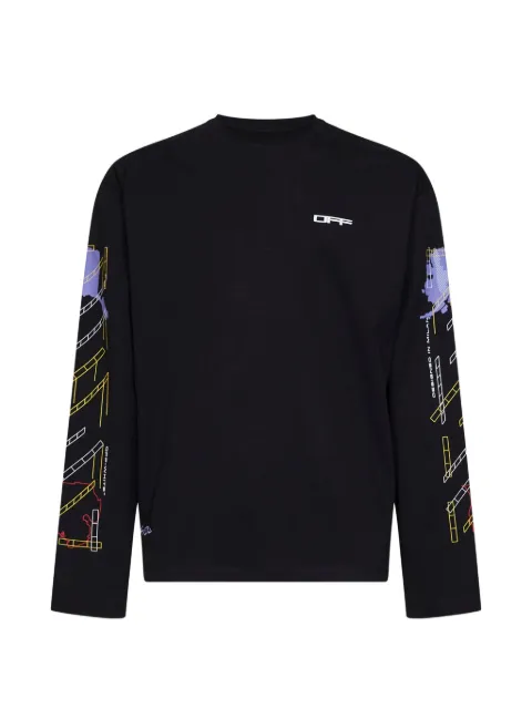 Off-White Archigeography Arrow long-sleeve T-shirt Black 44MAB09CF26J003001