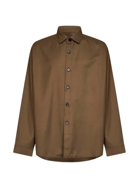ROSE BURRITO button-fastening long-sleeve shirt Brown OVERSHIRTWV4137