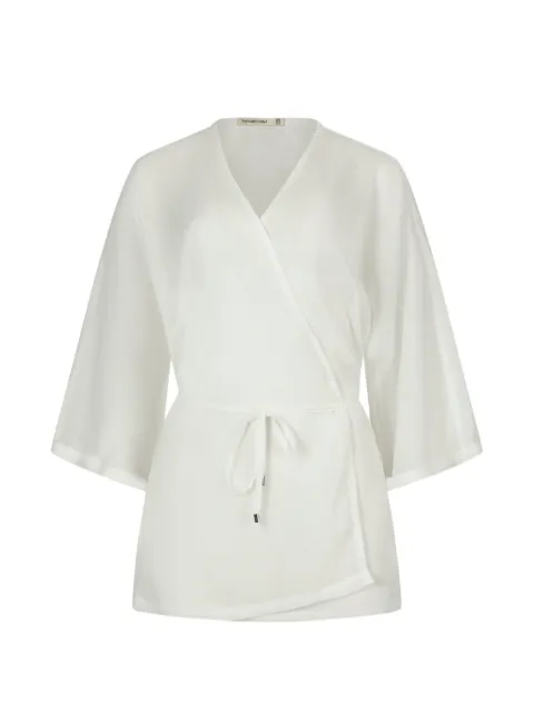PARAMIDONNA Aurora wrap-style cover-up White CR26AWH