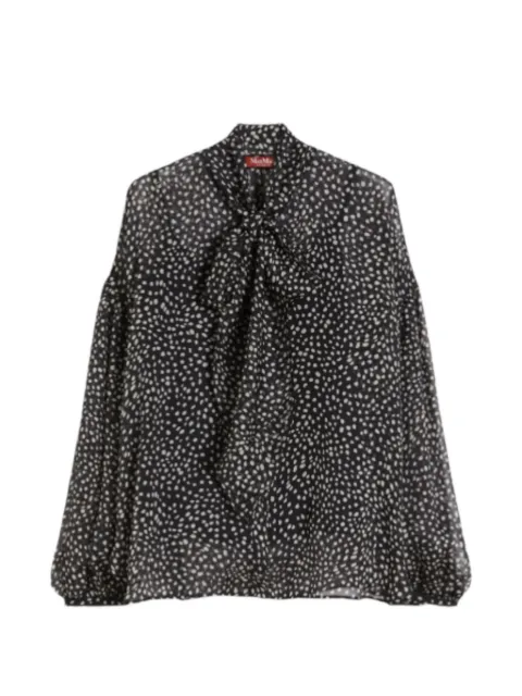 Max Mara polka-dot silk blouse Black 2616261015
