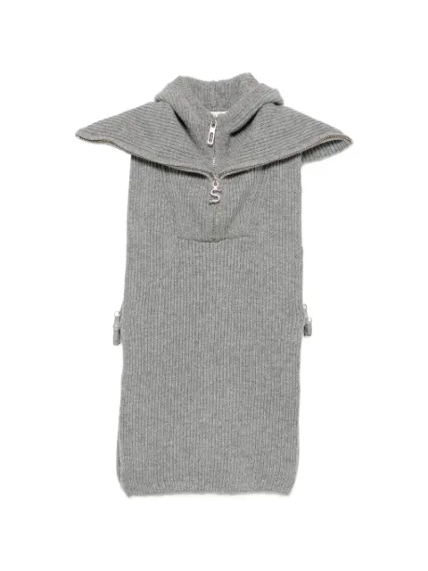 Sportmax ribbed-knit hooded knit Grey 2622746012600