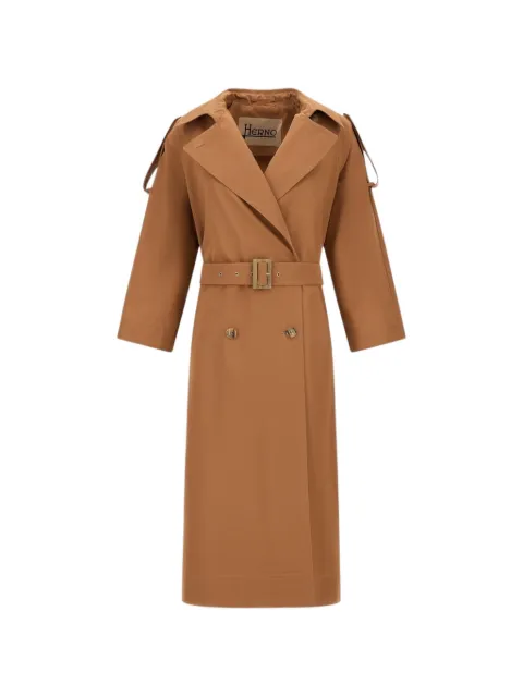 Herno double-breasted belted trench coat Brown IM000203D13297