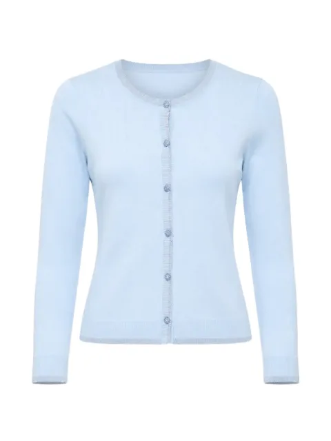 LIU JO embellished-button slit-cuff cardigan Blue WA6280MS49I