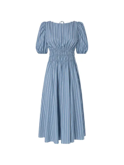 PINKO striped open-back dress Blue 106670A33Q