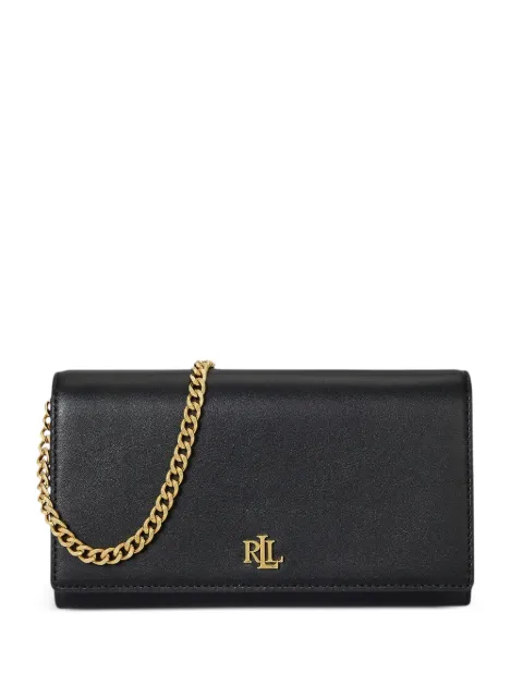 Lauren Ralph Lauren logo-plaque chain-strap clutch bag Black 432980206001