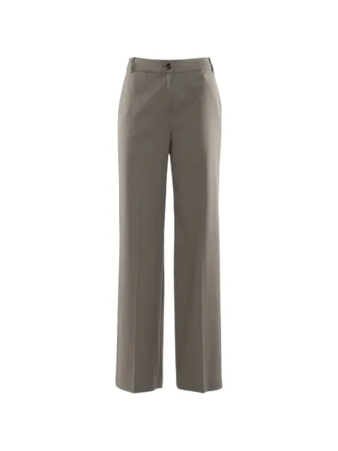 Nenette Erica high-waisted pressed-crease trousers Green 41BBERICA