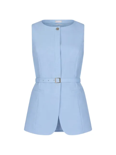 LIU JO belted sleeveless jacket Blue WA6209TS896