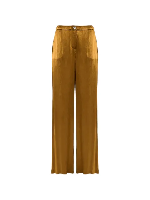 Nenette crinkle-satin wide-leg trousers Yellow 41BBELIENOL