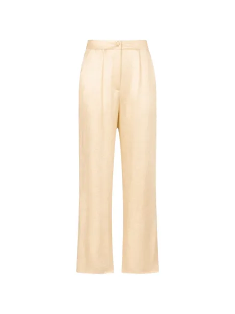 LIU JO crinkled-satin side-slit trousers Neutrals CA6147T450A