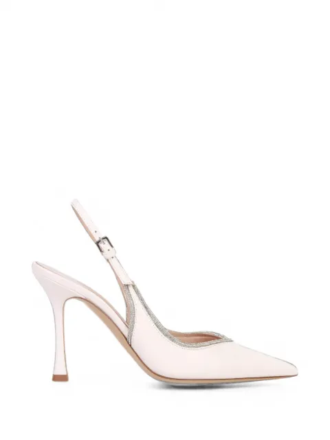 Ninalilou 90 Amy strass-embellished pumps White 361221