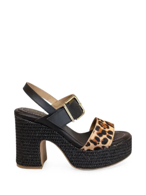 Lorenzo Mari Peonia 8 leopard-print platform sandals Brown PEONIA12