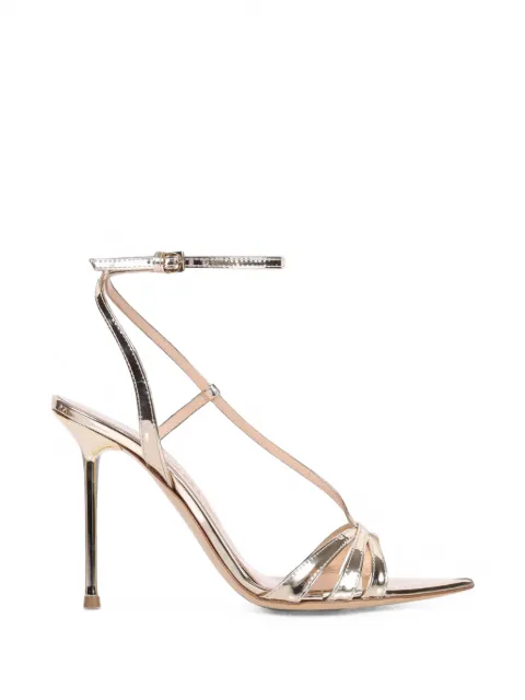 Ninalilou Pixel metallic-effect strappy sandals Gold 361002
