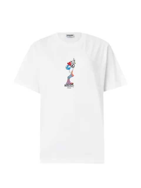 MOSCHINO JEANS graphic-print T-shirt White J07173234
