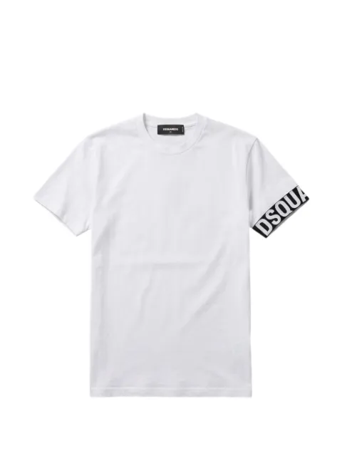 DSQUARED2 logo-print slim-fit T-shirt White D9M3S6190