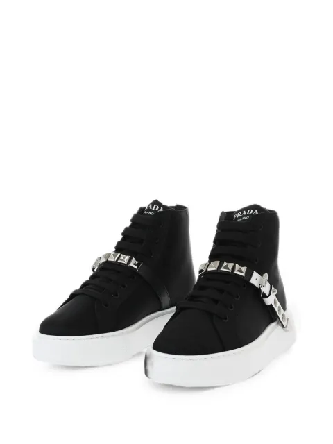 Prada studded high-top sneakers Black 1T692LW08