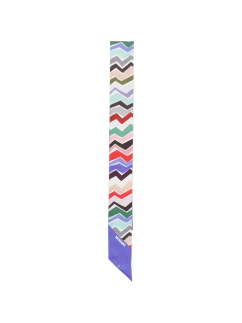 Missoni zigzag-print scarf Purple NSKRTWDA906
