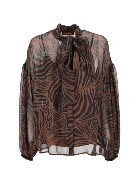 Max Mara zebra-print blouse Brown 2616261012650